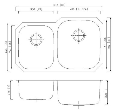 16 Gauge Steel Double Bowl Kitchen Sink Fully Insulated With Brushed Satin Finish