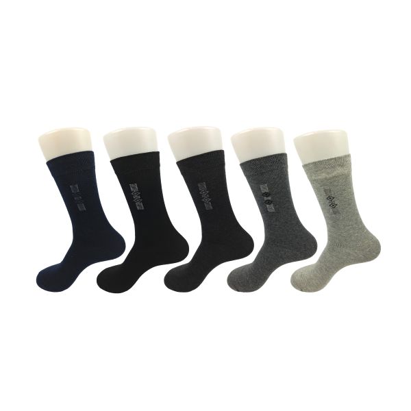 Knitted Anti Bacterial Cotton Dress Socks With Snngging Resistance Material