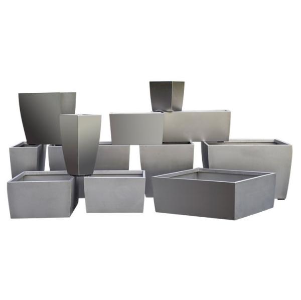 Square rectangular oval shape stainless steel decorative planters flower pots