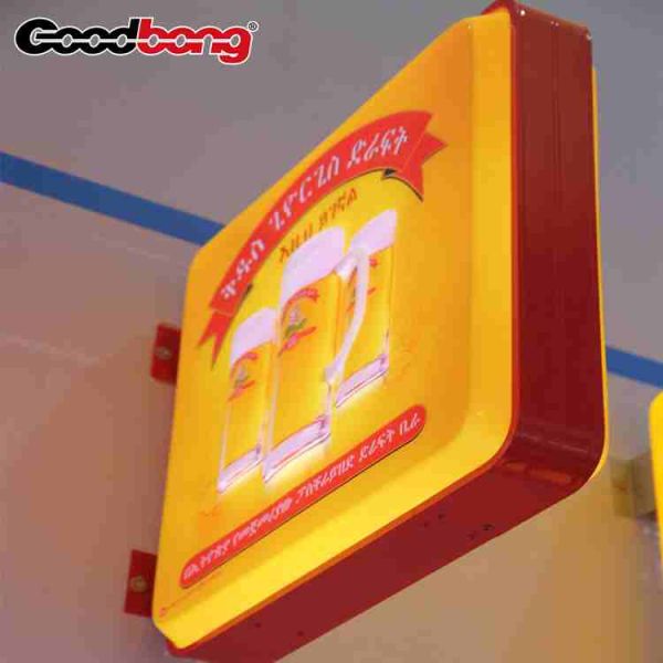 Square Silk Screen LED illuminated Acrylic Panel Aluminium frame light box