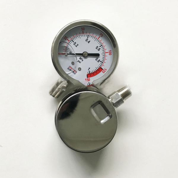 Calibre de pressão enchido 100mm dos acessórios do sistema do RO glicerina de aço inoxidável