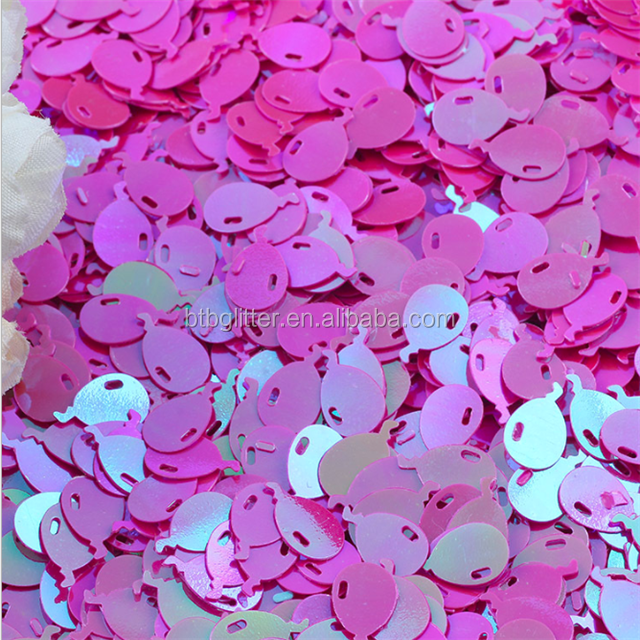 10mm Metallic Sequin Balloons 12 Inch Balloon Shape Glitter Sequins for Nail Beauty Products