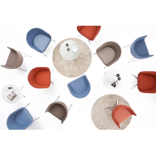 Nu 20HW Black Leather Armchair / Relaxation PROFIM High Back Armchair