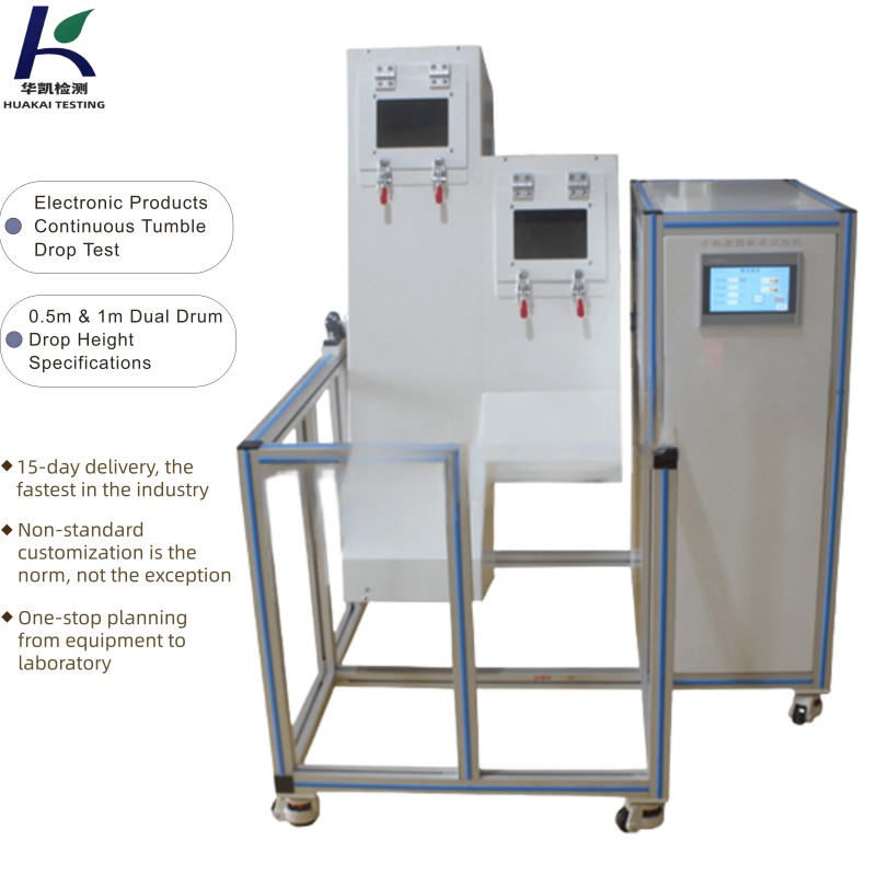 IEC 60068 Compliant Mobile Phone Tumbling Barrel Drop Tester Tumbling Barrel Testing Machine for Packaged Electronic Products