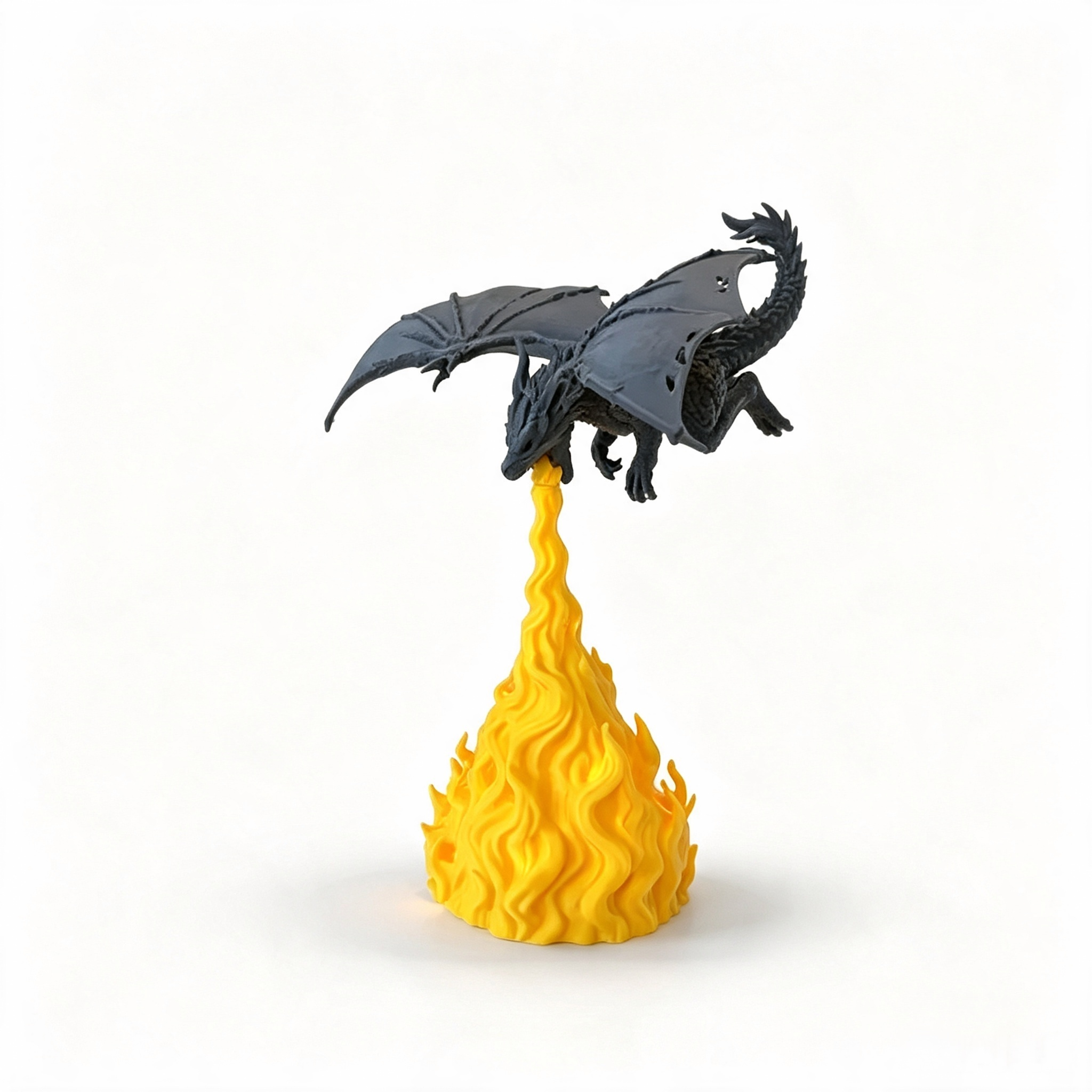 Flying Dragon Breathing Fire Night Light, 3D Printed Lighting Fixtures Creative Table Lamp