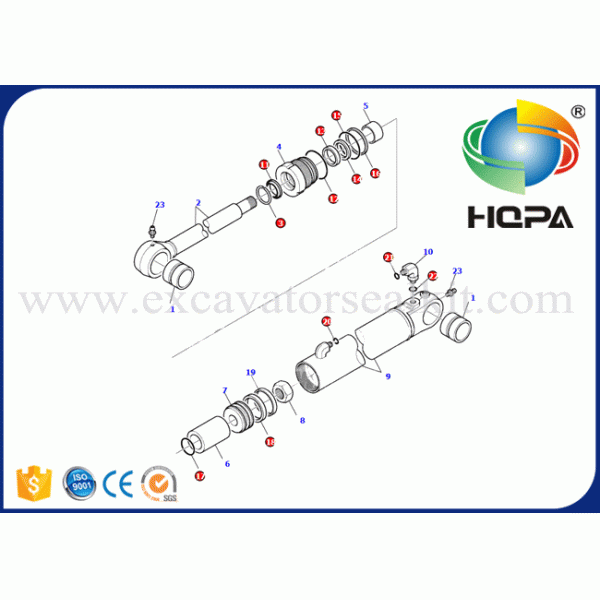 Komatsu Hydraulic Cylinder Repair Kits / 707-99-25660 Gasket Kit Fits Excavator WB97S-5