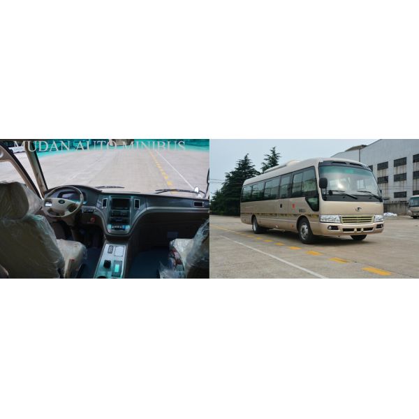 100km / h Stocked City Coaster Mini Bus Left Drive Hand , Rural Coaster Type Diesel Mini Bus