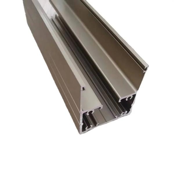 Materiais de construção de alumínio anodizados dourados da decoração dos perfis da extrusão 6063 de alumínio da porta