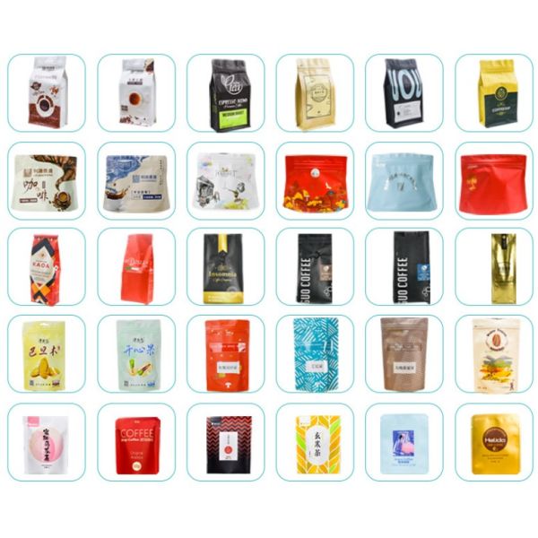 молнии 120mic замка кофе стойки упаковка кофейного зерна мешков пластиковая VMPET вверх