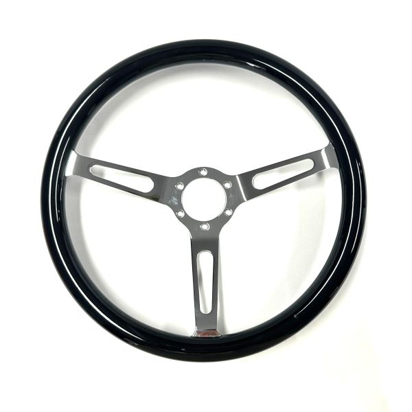 15 380mm Heritage Black Wood Grain Steering Wheel Lightweight
