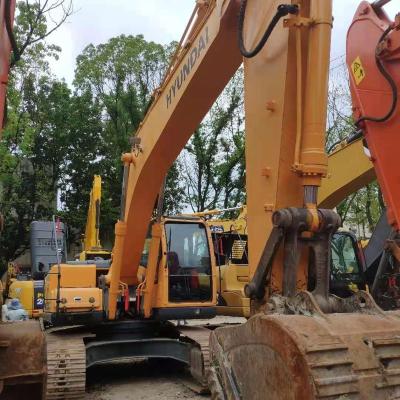 Low Hour HYUNDAI 215 Excavator 15 Tons 0.8m Bucket 120KW Engine Yellow Color 2600 Hours