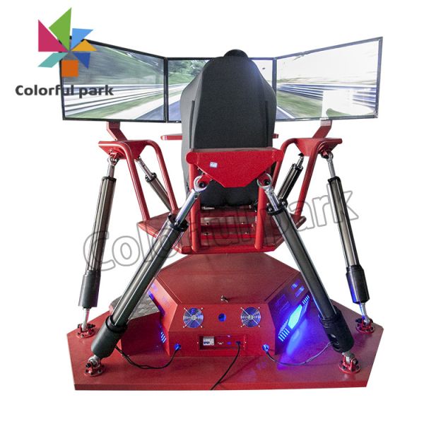 3 Screen 6 DOF VR Arcade Machine Race Car Coin Operated CE Certificate