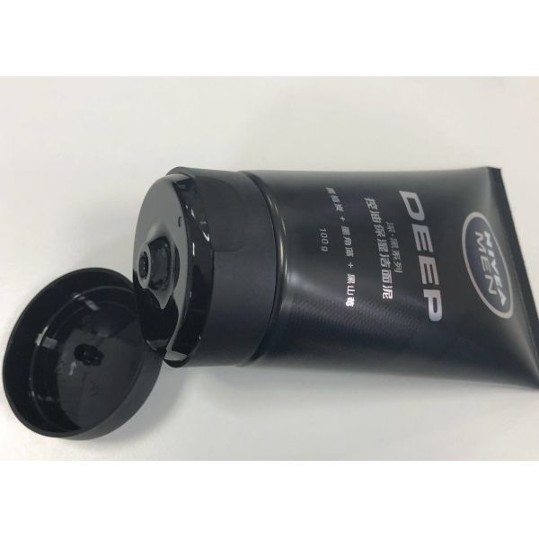 Men Facial Cleanser Plastic Cosmetic Packaging Tube Combined With Silkscreen Printing
