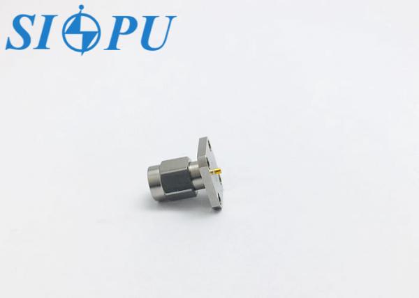 SMA Male RF Coaxial Connector – Microstrip Type, Four-Hole Flange Mount