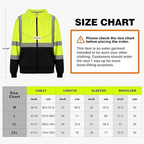 Строительная площадка Длинный рукав плюс шерстяный цип отражающий капюшон наружная освещенность безопасность американский размер кардиган пальто