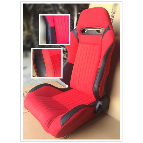 Red Black Sport Racing Seats With Single Or Double Slider Simple Installation