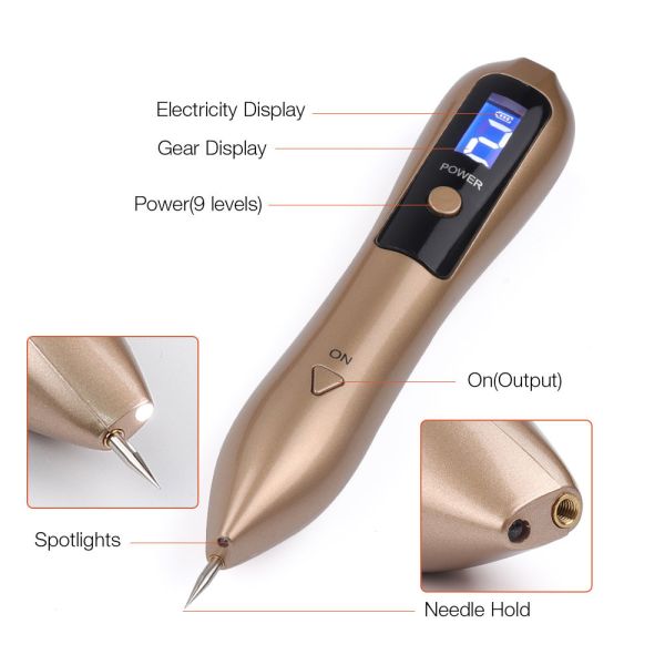 Foreverlily Laser Spot Removal Pen Mole Removal Dark Spot Remover Point Pen Skin Wart Tag Tattoo Removal Beauty Tool