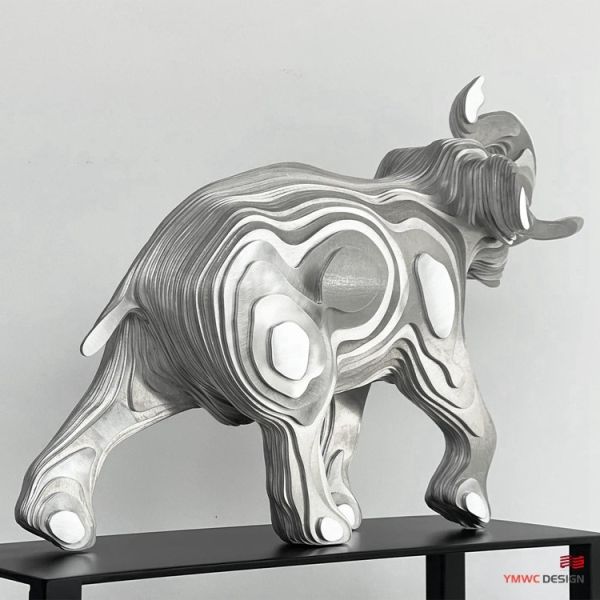 Custom Metal Animal Statue Life-Size Bronze Elephant Sculpture Made of Stainless Steel