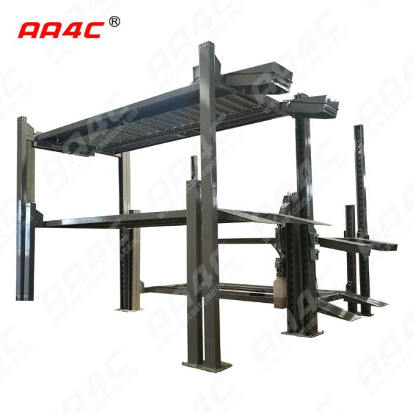 AA4C 4 post parking lift high rise four post parking hoist 3 cars parking auto hoist vehicle ramp