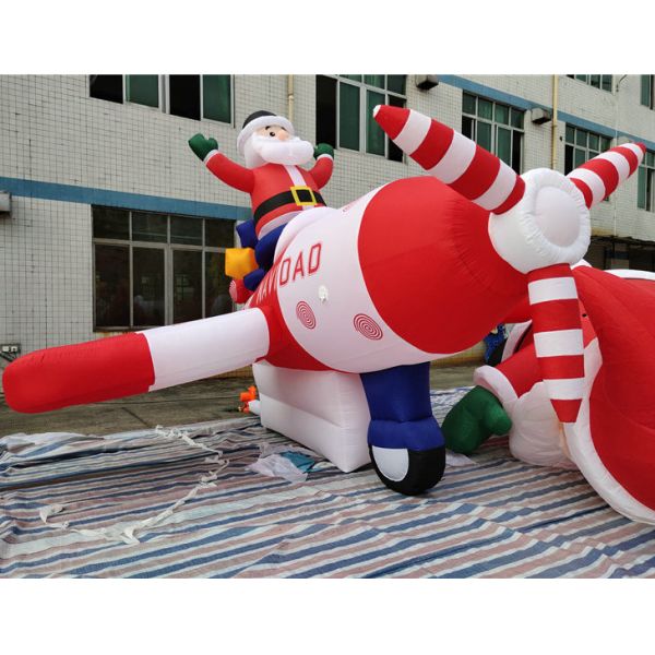 Inflatable Christmas Santa Claus Air Blown/Flying Airplane  Inflatable advertising signs