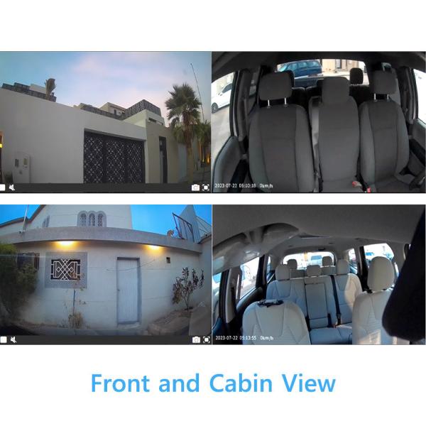 2CH Dashcam for Taxi or Bus Mini Size 3G/4G WIFI GPS 2*256GB SD Storage
