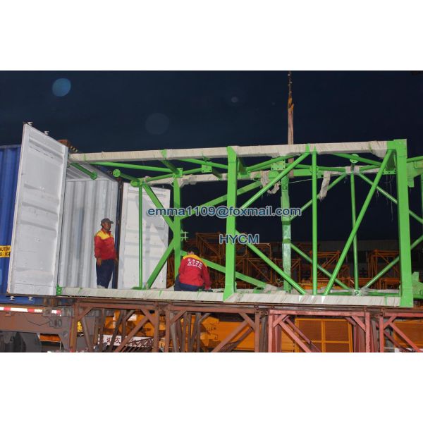 10tons TC6515 Building Construction Tower Kren Fixing Angle Foundation Crane