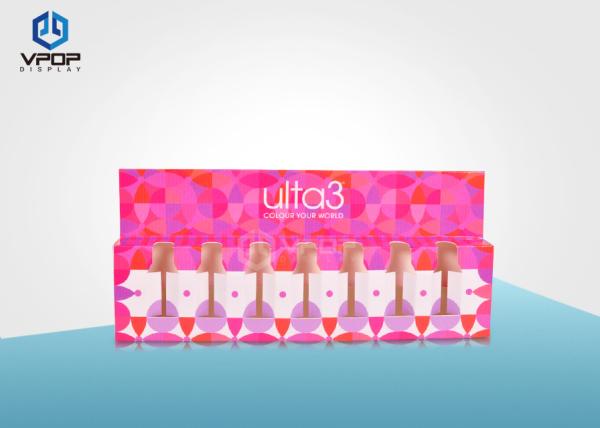 Nail Polish Folding Cardboard Display Boxes Pink Mini For Cosmetic Shop