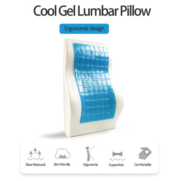 Customized Cooling Gel Memory Foam Lumbar Support Cushion for Lower Back Pain Relief