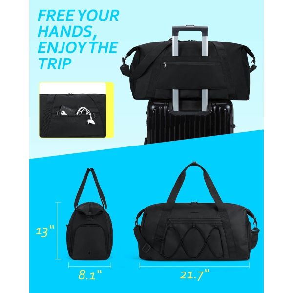 BAGSMART Gym Bag с обувным отсеком и мокрым карманом, легкий спортивный туристический сумка, C TO STORE СПОРТНЫЕ ОБРАЗЫ ВОДЫ