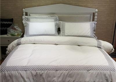 Embroidered Cotton Duvet Covers , Pretty White Duvet Covers And Shams