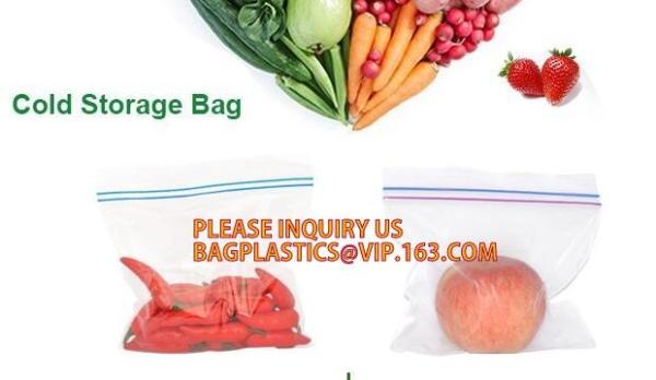 Double zip seal packaging bag, Double sealed food storage custom printed plastic zip lock bag, Moisture Proof plastic go