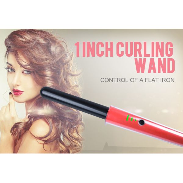 58w Tourmaline Ceramic Curling Iron Wand 1 Inch Barrel Ptc Heating