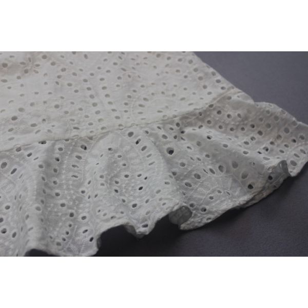 White Custom Womens Dresses / Lace And Embroidered Dress Soft Fabric BS191203