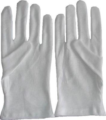 Cotton gloves, Parade gloves, Cotton jersey gloves, bleached white