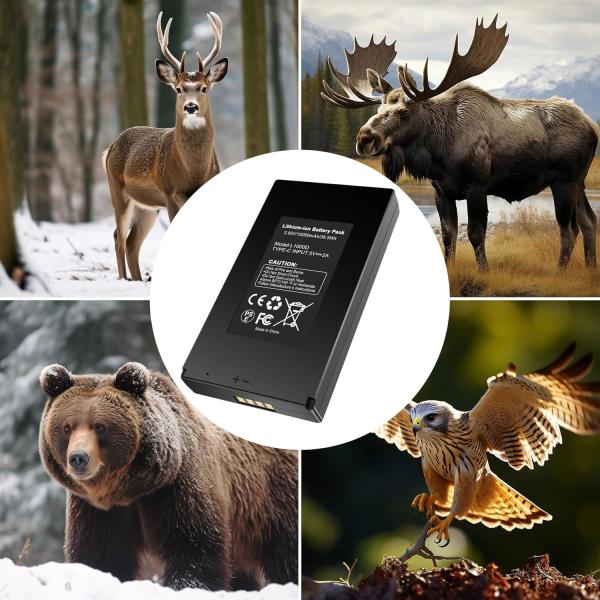 10000mAh Rechargeable Battery Pack, Replacement Lithium Battery Compatible for GardePro Trail Camera E6P, E8P, E8PWF, E6PCF, X60P and X60PMB (NOT FIT for E6 Camera)
