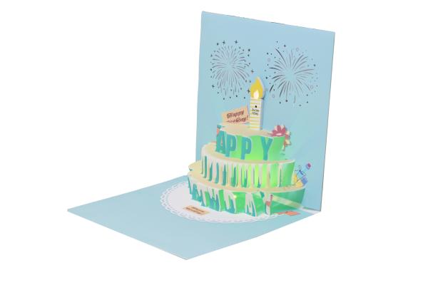 Personalización de tarjetas de felicitación 3D con logotipo personalizado a su alcance