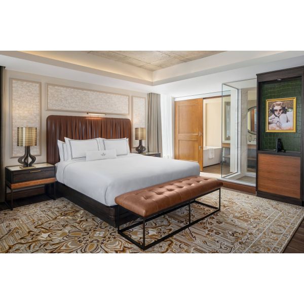American Style Villa Furniture Brown Hue Casual Leisure Atmosphere Leather Upholstery