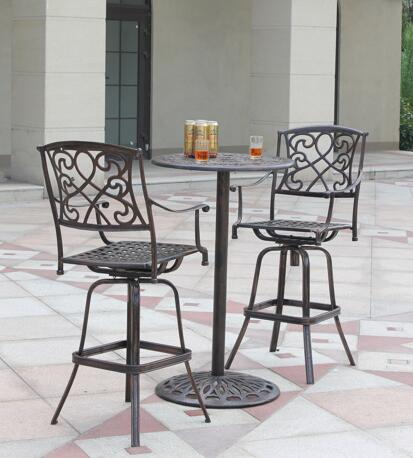Hifine HFCS-001 Modern Outdoor Furniture Dining Table Set Cast Aluminum Table and Chairs