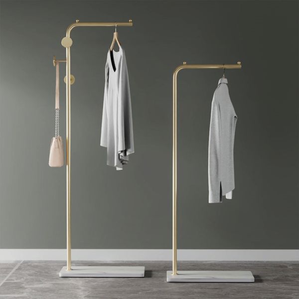 Modern Design Luxury Coat Rack Floor Standing Metal Frame Hanger For Living Room Bedroom Clothes Storage Scarf Bag Hat