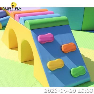 300x400cm Indoor Soft Playground Equipment , Children Rainbow Soft Play Climber Set