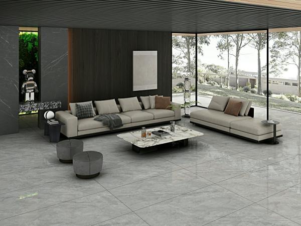 Grise étonnante rétro mur extérieur 900x1800x9mm Porcelaine vitrée polissée ISO9001 Pour la décoration et le design