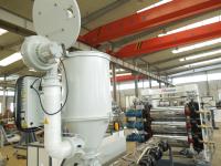 Ligne de production d'extrusion à trois calendriers en HDPE PP à une seule couche 380V/3P/50Hz