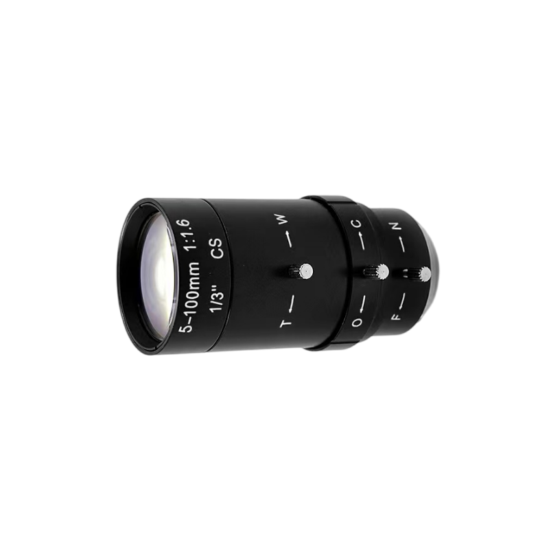 1MP 5~100mm 20X 1/3 F1.6 CS-Mount Metal Glass Manual Iris Zoom Security Monitoring Lens for Consumer Electronics