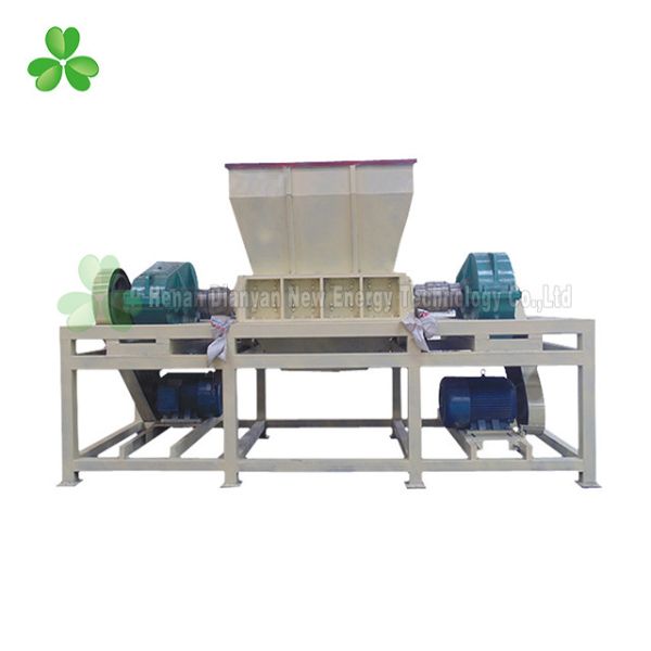 Four Shaft Used Tire Shredder , Truck Tyre Shredder Driven By Double Hydraulic Motors