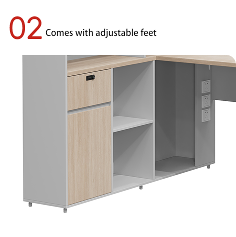 Customization Myidea Staff Desk with Storage Cabinet, Screen Style, Single Seat, Simple and Modern Office, Computer Desk