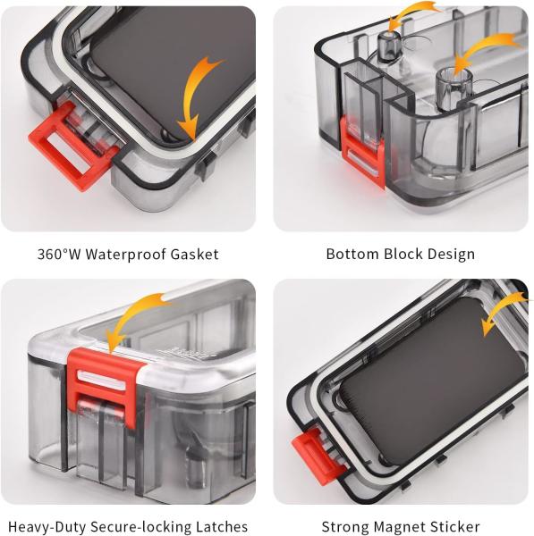 Waterproof ECOFT Fishing Sinkers ECOFT Tackle Box Removable Freely Strip Seal Luminous