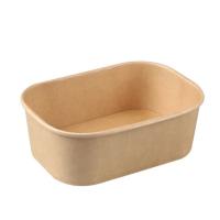 750 ml de boîtes de papier kraft jetables en papier pour le contenant résistant aux graisses