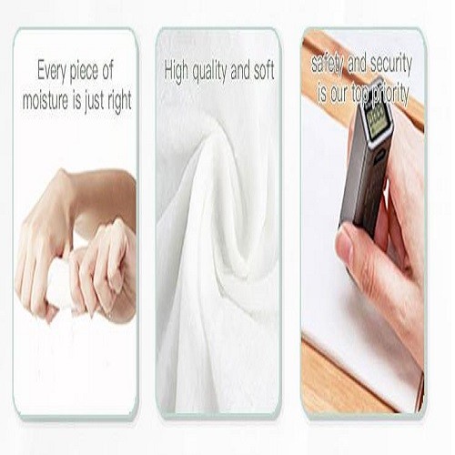 Non Woven 200*150mm Eco Friendly Wet Wipes Pure Moistening No Preservatives