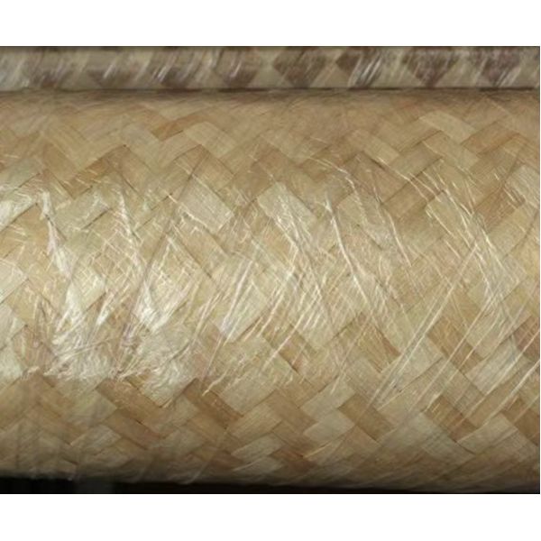 Pure Carbonization Woven Bamboo Veneer Decorative Veneer Maximum Width 1.22m