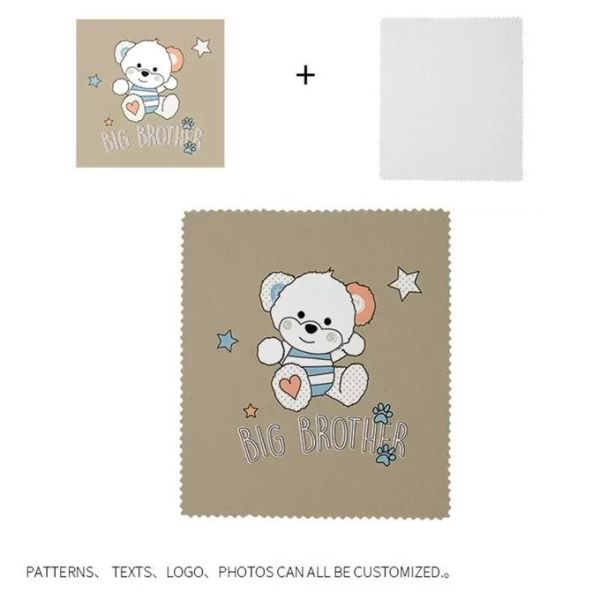 Custom Logo Sublimation Microfiber Blank Lens Cloth Sublimation Glasses Cleaning Cloth